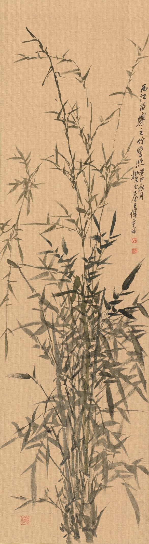<h2>西江苗寨之竹写照 </h2><p>作者：王伟平</p><p>创作年代：2023年</p><p>规格：25cmx89cm</p><p>品类：中国画</p>